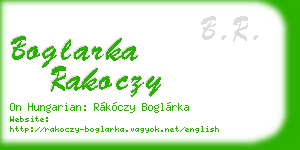 boglarka rakoczy business card